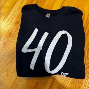 Gildan 4XL Navy Sweatshirt- 40th Birthday